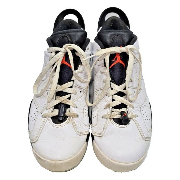 Nike Air Jordan 6 Low White Infrared Leather, Size 8 Black Red, DV1376-106 main image 8